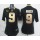 Women's Saints #9 Drew Brees Black Team Color With C Patch Stitched NFL Elite Jersey