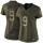 Women's Saints #9 Drew Brees Green Stitched NFL Limited 2015 Salute to Service Jersey