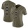 Women's Saints #9 Drew Brees Olive Stitched NFL Limited 2017 Salute to Service Jersey