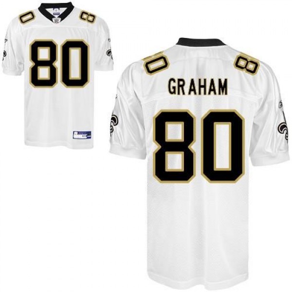 Saints #80 Jimmy Graham White Stitched NFL Jersey
