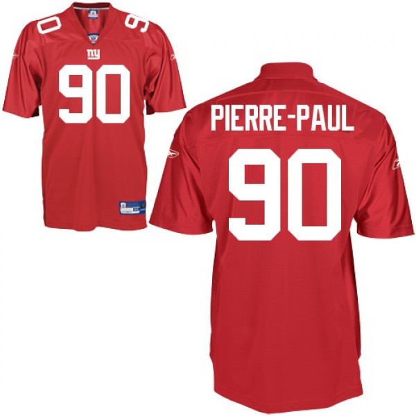 Giants #90 Jason Pierre-Paul Red Stitched NFL Jersey