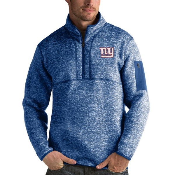 New York Giants Antigua Fortune Quarter-Zip Pullover Jacket Royal