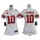 Women's Giants #10 Eli Manning White With C Patch Stitched NFL Elite Jersey