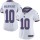 Women's Giants #10 Eli Manning White Stitched NFL Limited Rush Jersey