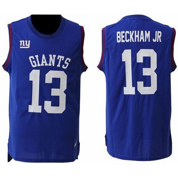 Nike Giants #13 Odell Beckham Jr Royal Blue Team Color Men's Stitched NFL Limited Tank Top Jersey