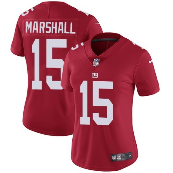 Women's Giants #15 Brandon Marshall Red Alternate Stitched NFL Vapor Untouchable Limited Jersey