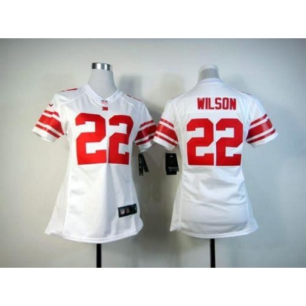 Women's Giants #22 David Wilson White Stitched NFL Elite Jersey