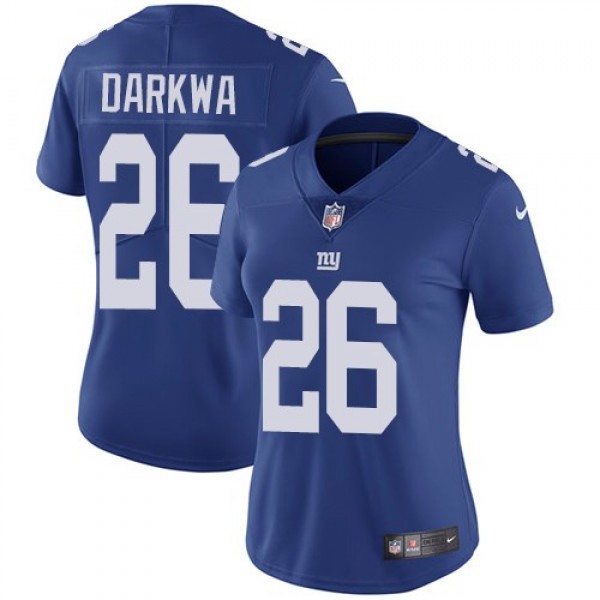Women's Giants #26 Orleans Darkwa Royal Blue Team Color Stitched NFL Vapor Untouchable Limited Jersey