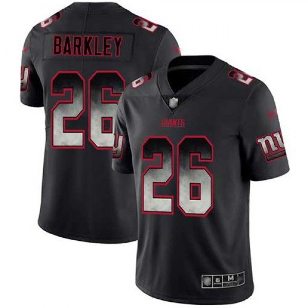 Nike Giants #26 Saquon Barkley Black Men's Stitched NFL Vapor Untouchable Limited Smoke Fashion Jersey