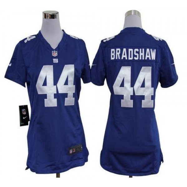 Women's Giants #44 Ahmad Bradshaw Royal Blue Team Color Stitched NFL Elite Jersey
