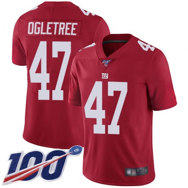 Nike Giants #47 Alec Ogletree Red Alternate Men's Stitched NFL 100th Season Vapor Limited Jersey