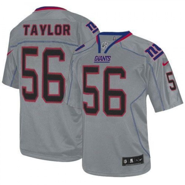 Nike Giants #56 Lawrence Taylor Lights Out Grey Men's Stitched NFL Elite Jersey