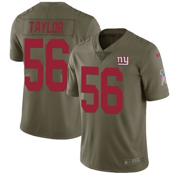 Nike Giants #56 Lawrence Taylor Olive Men's Stitched NFL Limited 2017 Salute to Service Jersey