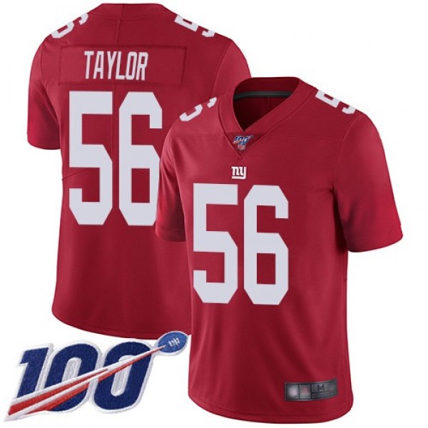 Nike Giants #56 Lawrence Taylor Red Men's Stitched NFL Limited Inverted Legend 100th Season Jersey