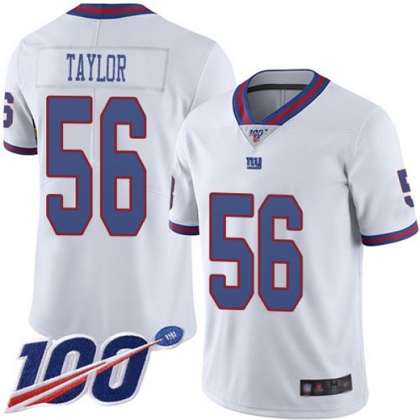Nike Giants #56 Lawrence Taylor White Men's Stitched NFL Limited Rush 100th Season Jersey