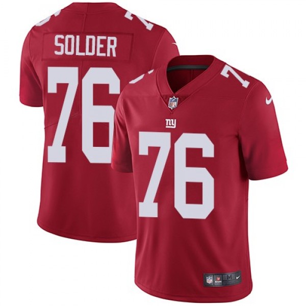 Nike Giants #76 Nate Solder Red Alternate Men's Stitched NFL Vapor Untouchable Limited Jersey