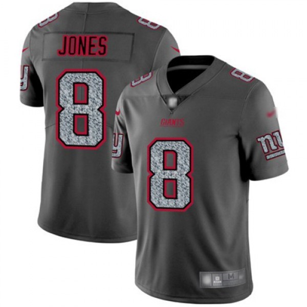 Nike Giants #8 Daniel Jones Gray Static Men's Stitched NFL Vapor Untouchable Limited Jersey