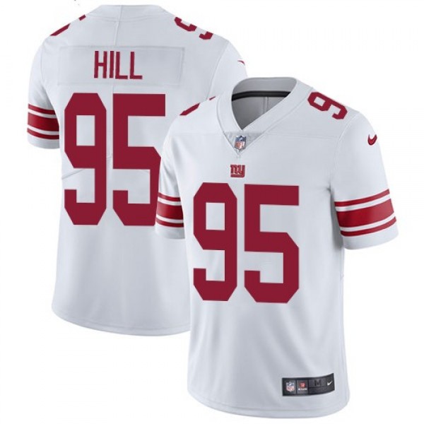 Nike Giants #95 B.J. Hill White Men's Stitched NFL Vapor Untouchable Limited Jersey