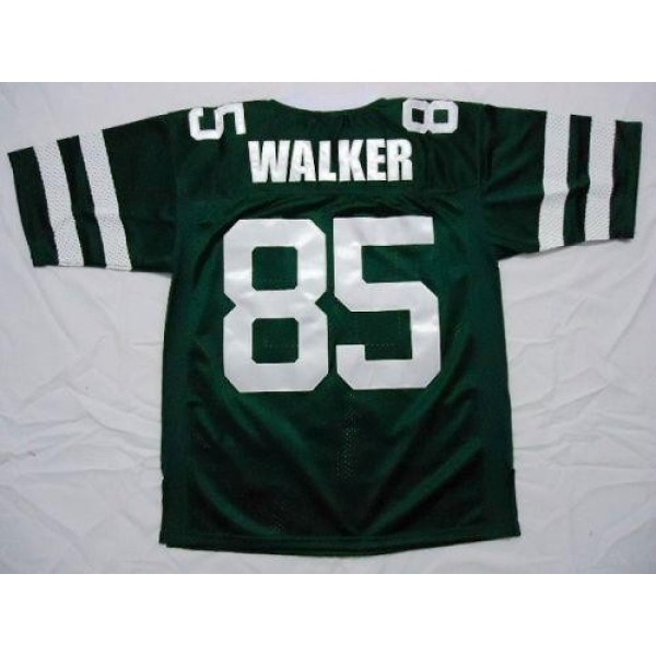 Mitchell And Ness Jets #85 Wesley Walker Green Stitched Throwback NFL Jersey