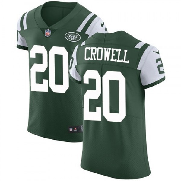 Nike Jets #20 Isaiah Crowell Green Team Color Men's Stitched NFL Vapor Untouchable Elite Jersey