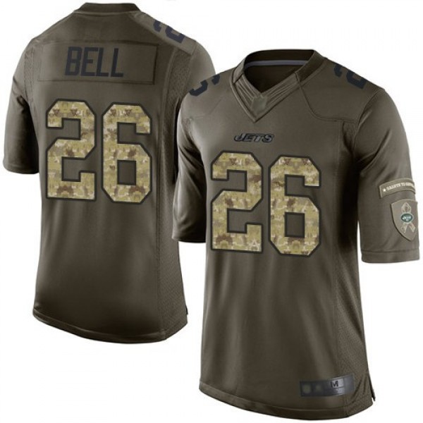 Nike Jets #26 Le'Veon Bell Green Men's Stitched NFL Limited 2015 Salute To Service Jersey