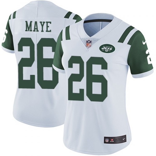 Women's Jets #26 Marcus Maye White Stitched NFL Vapor Untouchable Limited Jersey