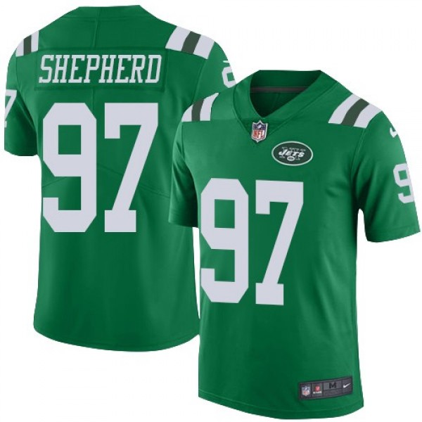 Nike Jets #97 Nathan Shepherd Green Men's Stitched NFL Limited Rush Jersey