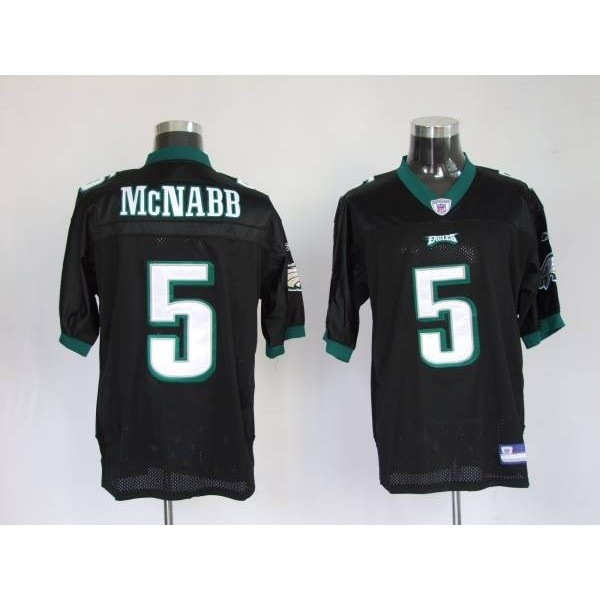 Eagles Donovan McNabb #5 Stitched Black NFL Jersey