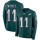 Men's Eagles #11 Carson Wentz Midnight Green Team Color Men's Stitched NFL Limited Therma Long Sleeve Jersey