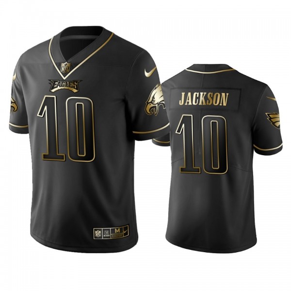Nike Eagles #10 Desean Jackson Black Golden Limited Edition Stitched NFL Jersey