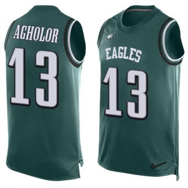 Nike Eagles #13 Nelson Agholor Midnight Green Team Color Men's Stitched NFL Limited Tank Top Jersey