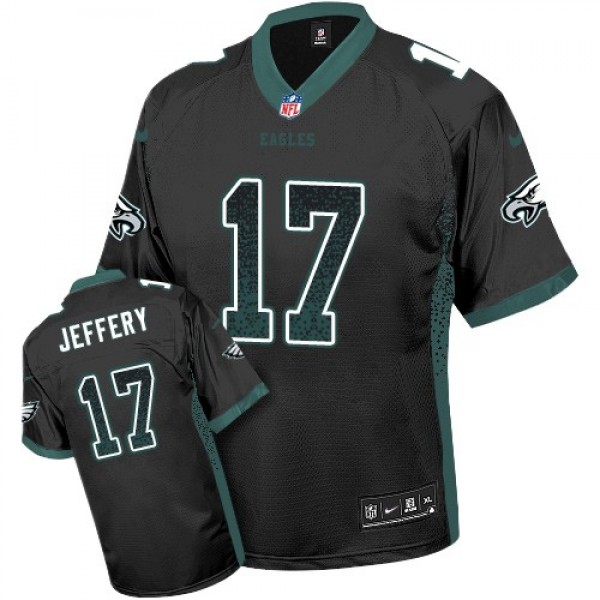 Nike Eagles #17 Alshon Jeffery Black Alternate Men's Stitched NFL Elite Drift Fashion Jersey