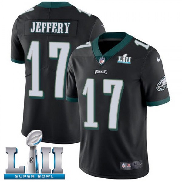 Nike Eagles #17 Alshon Jeffery Black Alternate Super Bowl LII Men's Stitched NFL Vapor Untouchable Limited Jersey
