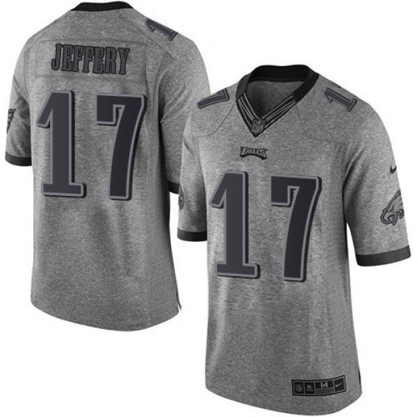 Nike Eagles #17 Alshon Jeffery Gray Men's Stitched NFL Limited Gridiron Gray Jersey