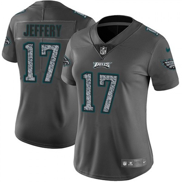 Women's Eagles #17 Alshon Jeffery Gray Static Stitched NFL Vapor Untouchable Limited Jersey