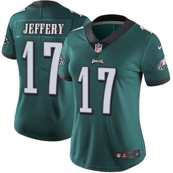Women's Eagles #17 Alshon Jeffery Midnight Green Team Color Stitched NFL Vapor Untouchable Limited Jersey