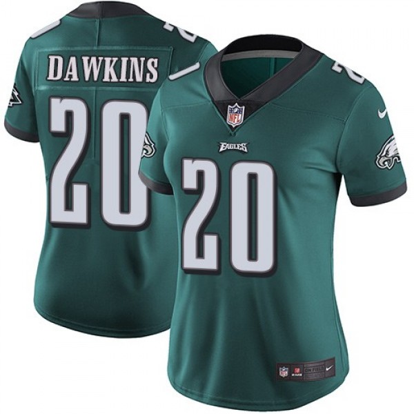 Women's Eagles #20 Brian Dawkins Midnight Green Team Color Stitched NFL Vapor Untouchable Limited Jersey