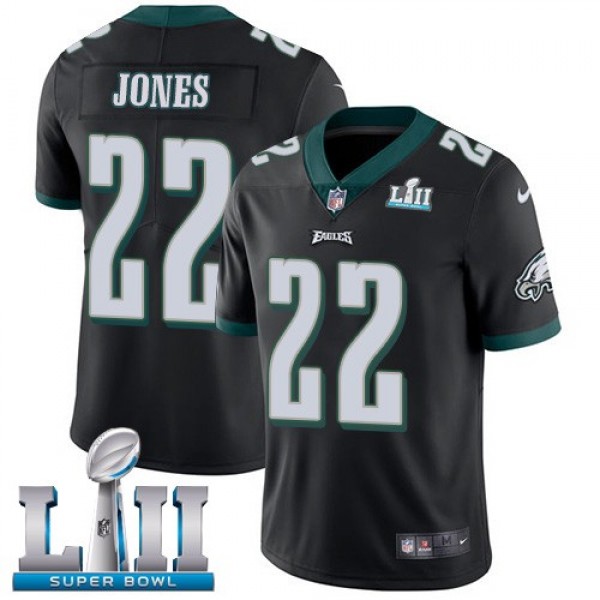 Nike Eagles #22 Sidney Jones Black Alternate Super Bowl LII Men's Stitched NFL Vapor Untouchable Limited Jersey