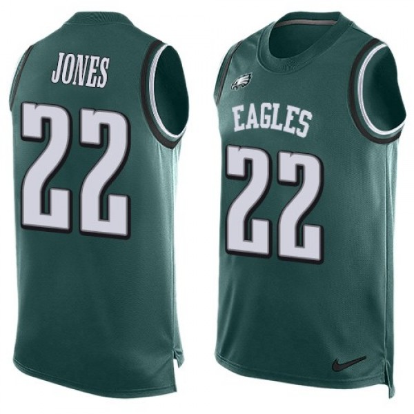 Nike Eagles #22 Sidney Jones Midnight Green Team Color Men's Stitched NFL Limited Tank Top Jersey