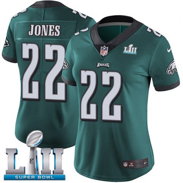 Women's Eagles #22 Sidney Jones Midnight Green Team Color Super Bowl LII Stitched NFL Vapor Untouchable Limited Jersey