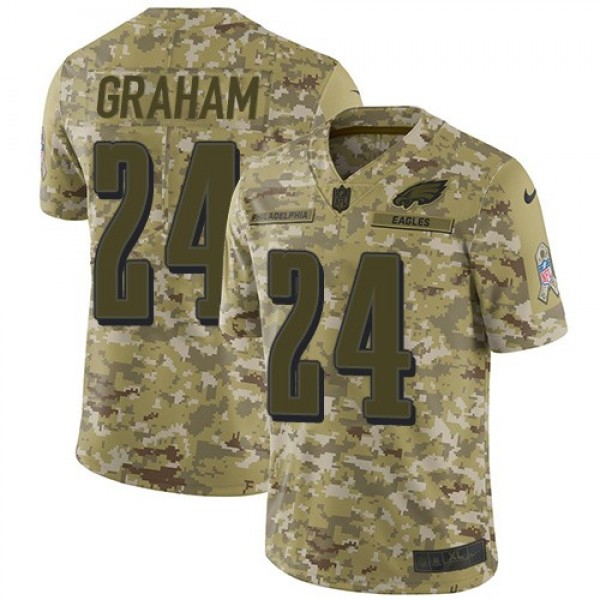 Nike Eagles #24 Corey Graham Camo Men's Stitched NFL Limited 2018 Salute To Service Jersey