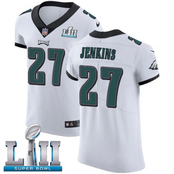 Nike Eagles #27 Malcolm Jenkins White Super Bowl LII Men's Stitched NFL Vapor Untouchable Elite Jersey