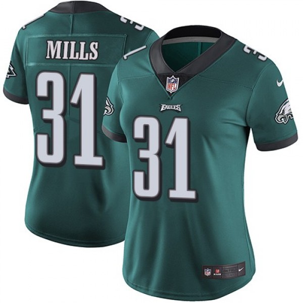 Women's Eagles #31 Jalen Mills Midnight Green Team Color Stitched NFL Vapor Untouchable Limited Jersey