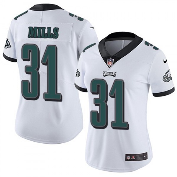 Women's Eagles #31 Jalen Mills White Stitched NFL Vapor Untouchable Limited Jersey