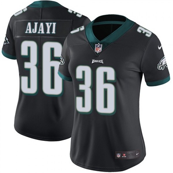 Women's Eagles #36 Jay Ajayi Black Alternate Stitched NFL Vapor Untouchable Limited Jersey