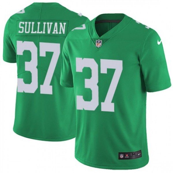 Nike Eagles #37 Tre Sullivan Green Men's Stitched NFL Limited Rush Jersey