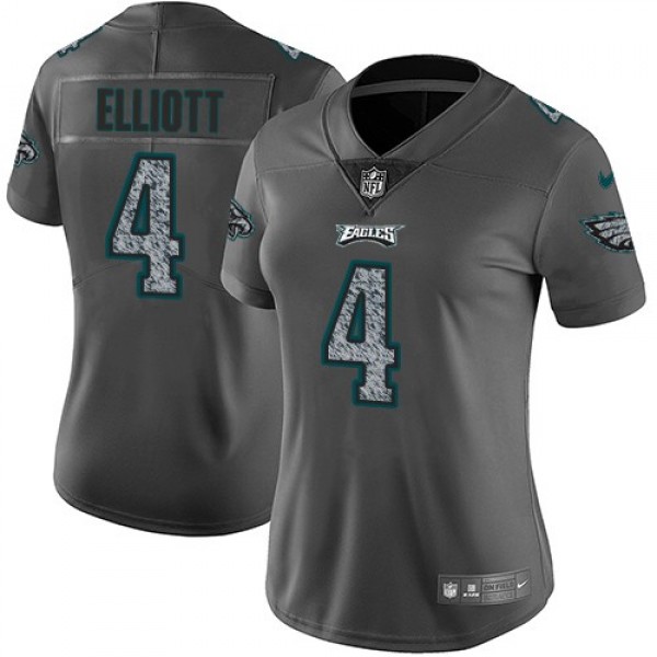 Women's Eagles #4 Jake Elliott Gray Static Stitched NFL Vapor Untouchable Limited Jersey