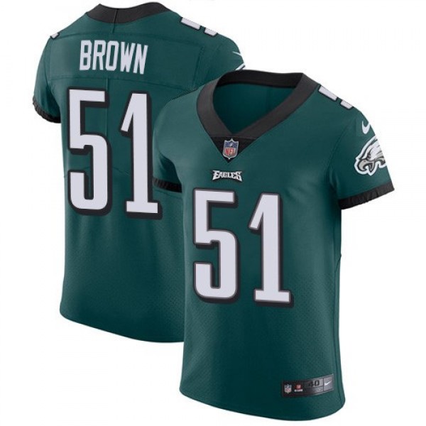 Nike Eagles #51 Zach Brown Midnight Green Team Color Men's Stitched NFL Vapor Untouchable Elite Jersey