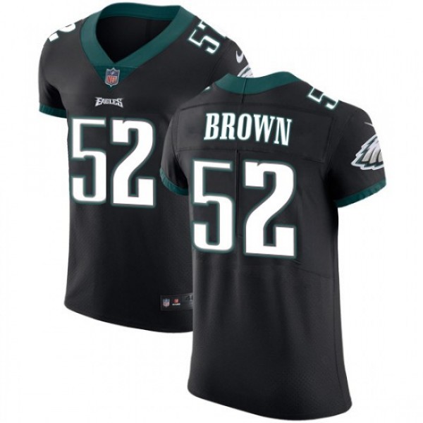 Nike Eagles #52 Asantay Brown Black Alternate Men's Stitched NFL Vapor Untouchable Elite Jersey
