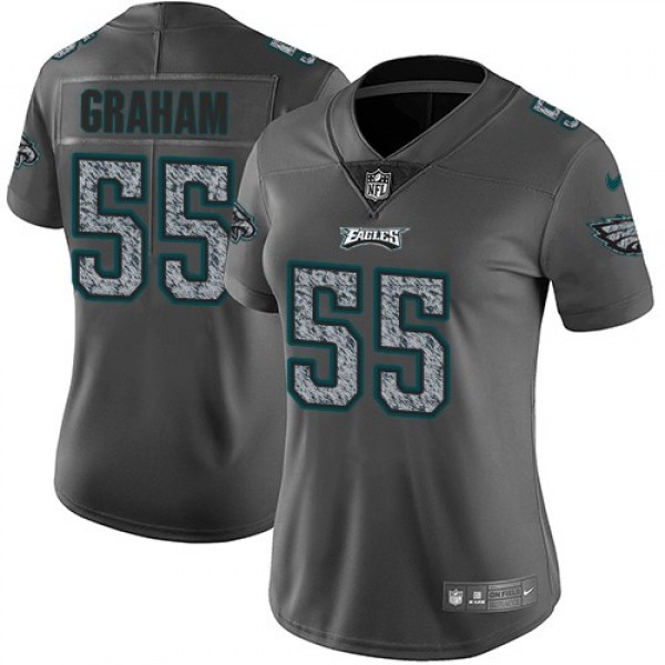 Women's Eagles #55 Brandon Graham Gray Static Stitched NFL Vapor Untouchable Limited Jersey